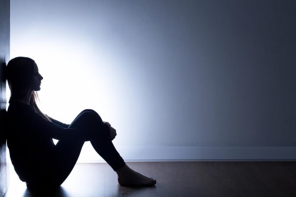 A girl feeling depressed